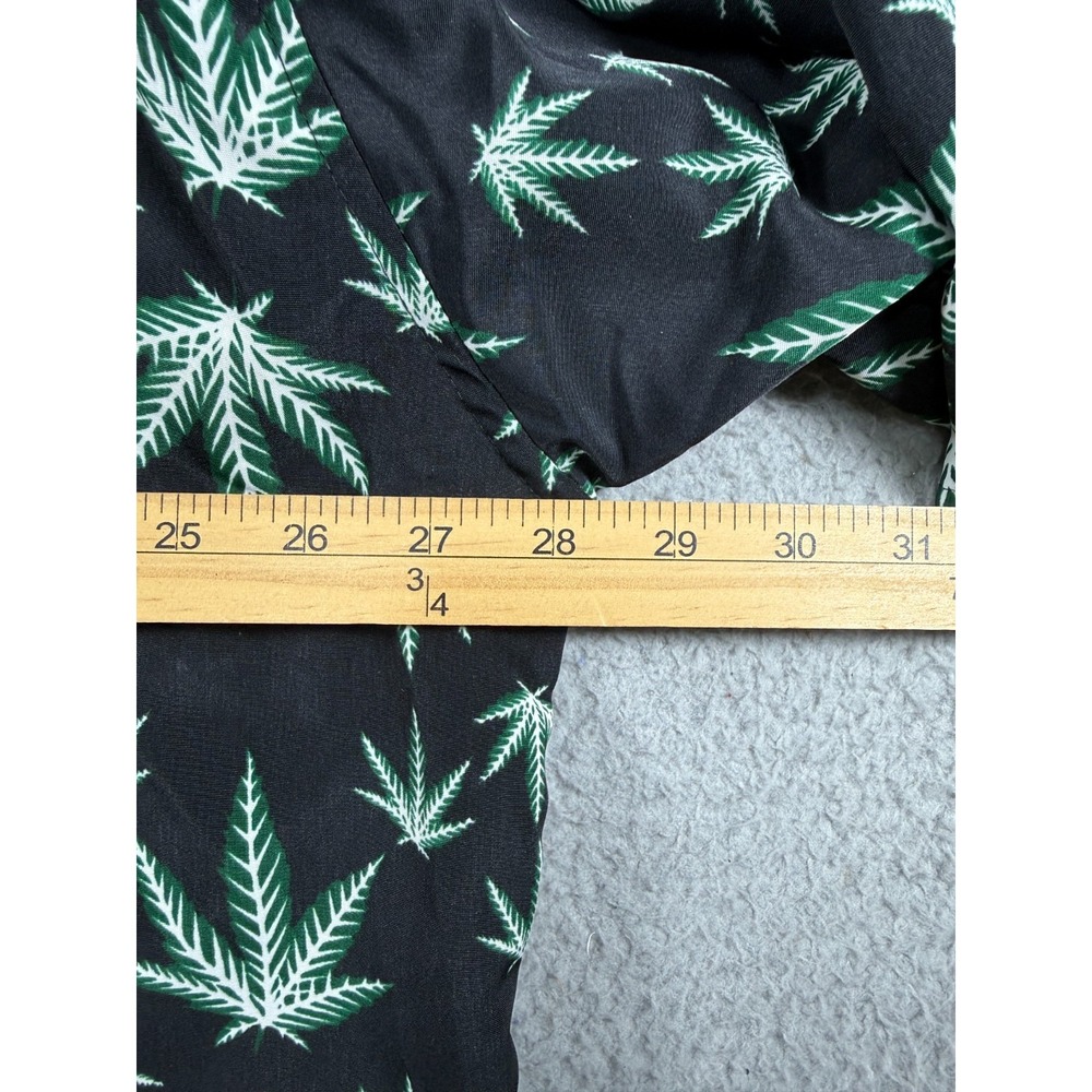 Vintage Y2K Dagacci Weed Marijuana all over print Short Sleeve shirt Mens 3XL - Picture 2 of 6